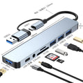 5-in-1 Type-C Hub & USB-C Dock - Multi-Function Adapter for Phone, PC, and Mac