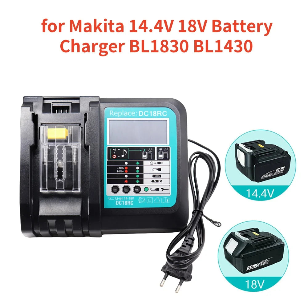 DC18RC For Makita 18V Drill Battery Charger 3A Li-ion Charger for Makita 14.4V 18V LXT BL1815 BL1860 BL1430 BL1450