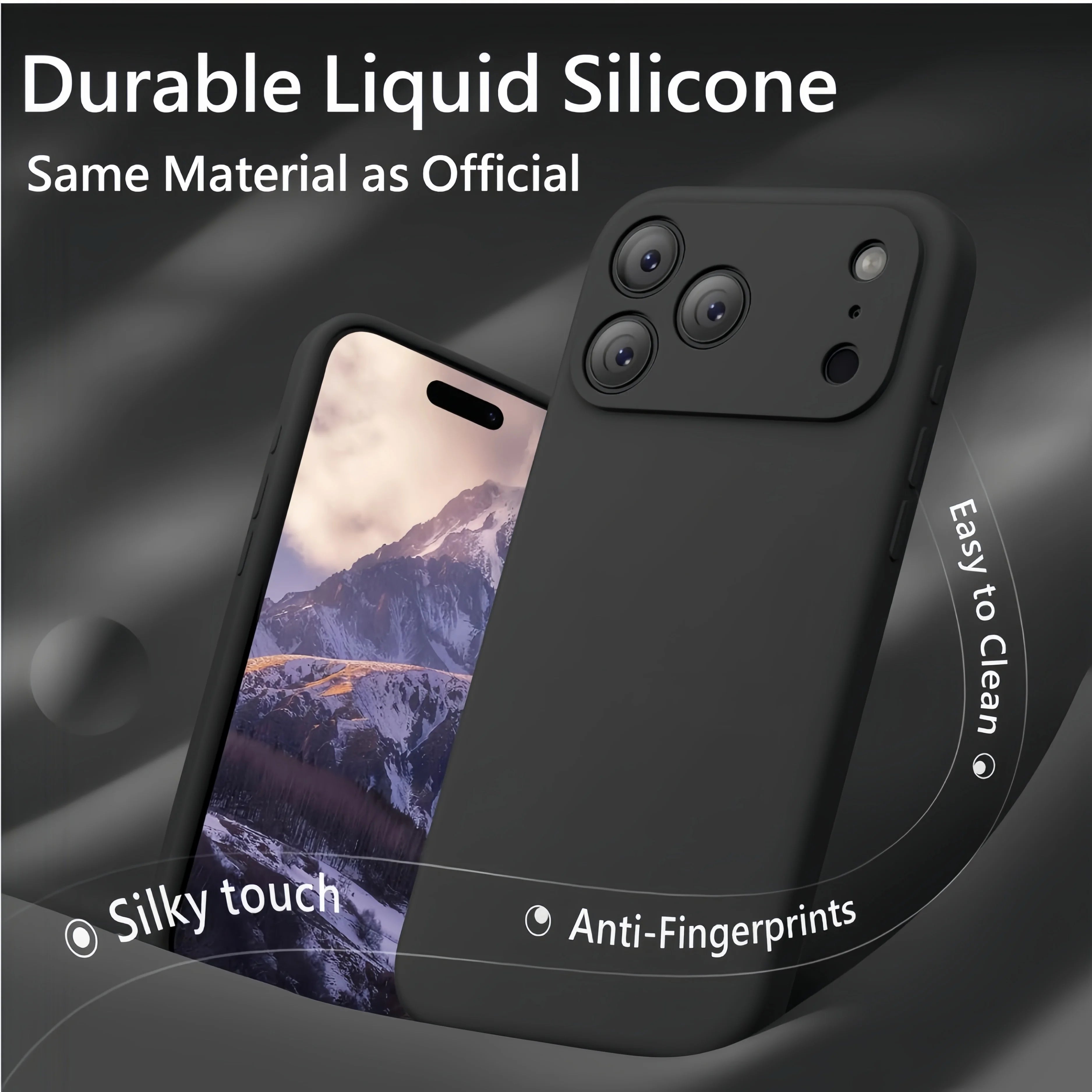 Liquid Silicone Protective Case for iPhone 17 Pro Max/17 /17 Pro,Camera All-Round Protection,Soft Microfiber Lining Anti-Scratch